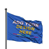 Drapeau personnalisé en polyester pour extérieur, impression sérigraphique promotionnelle, 2 œillets, 3x5 (90x150cm), avec logo imprimé sur mesure