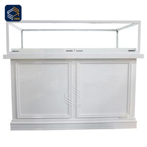 Vitrina de vidrio personalizada Marco de metal Estantes múltiples y cajones de almacenamiento Vitrina de productos al por menor - Product Image 5