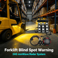 Système anti-collision radar à ondes millimétriques Yteq ROWS10 avec alarme sonore et lumineuse, détection 8m, largeur 10m, protection 270°