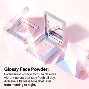 Paleta de Iluminador Vegano con Logotipo Personalizado, <span class=keywords><strong>Bronceador</strong></span> <span class=keywords><strong>Luminoso</strong></span> con Brillo Dorado, Polvo Compacto Iluminador - Product Image 3