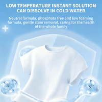 Feuilles de lessive exclusives transfrontalières, décontamination puissante, élimination des taches, pour vêtements, nettoyage concentré, faible mousse