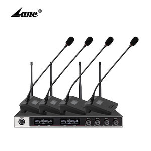 Lane Lr-634 Chất lượng cao tốt nhất 4 kênh UHF hội nghị tai nghe cầm tay 4 trong một hệ thống Micro không dây - Product Image 3