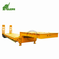 Semi-remorque à plateau surbaissé de 12 m, grande capacité 60-80 tonnes, 2 lignes, 4 essieux, collier de cygne, pour le chargement de camions