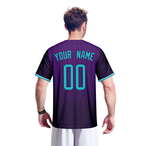 Maillots de baseball et de softball à col en V, style urbain, 100 % polyester, imprimés par transfert thermique, respirants et à séchage rapide, personnalisables en gros - Product Image 3