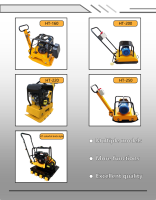 Compacteur à plaque thermique HT-150, 95 kg, force de 18 kN, 48 Hz, pour la construction de terrains et d'asphalte