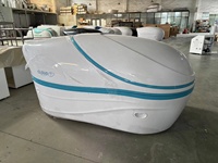 Baignoire de flottaison humide en acrylique à gravité zéro, équipement de bien-être Blue Zerobody, avec fonction massage, cabine, table et musique