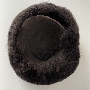 Unidades de cabello Afro Wave para hombres, reemplazo de cabello de encaje francés completo, tupé de cabello afro rizado negro para hombres, 1B 10mm - Product Image 3