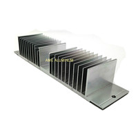 Module de dissipateur thermique en aluminium, Fin refroidisseur, panneau de refroidissement pour amplificateur, appareils à semi-conducteur, ton noir