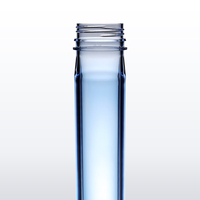Préforme PET 45mm 160g pour bouteille de boisson transparente bleue personnalisée, moulée par soufflage