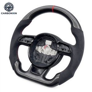Volant sport de haute qualité pour Audi A3 A4 A5 A6 A7 RS3 RS4 RS5 RS6 RS7 B8.5 Q3 Q5 Q7 en fibre de carbone véritable, volant personnalisé - Product Image 2