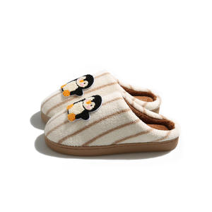 Evergreen Open Toe Half-<b>Slipper</b> for Women's Autumn/Winter <b>Thick</b>-<b>Soled</b> Double-Layer Wool Cotton Anti-Slippery <b>Slippers</b> - Product Image 1