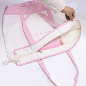 Custom DIY <b>Large</b> Capacity Zipper Travel <b>Canvas</b> Tote <b>Bag</b> Women's Fashion Cotton Portable Organizer Vintage Shopping <b>Bag</b> Summer - Product Image 6