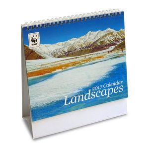 Calendario de escritorio personalizado promocional, papel espiral de pared, OEM - Product Image 3