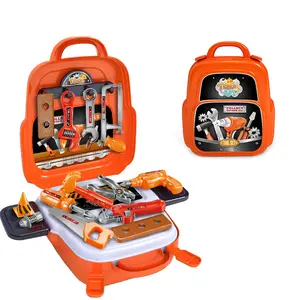 Hot-Selling Tool Set 3-In-1 Backpack Toys Electric Children Pretend To Play Tool Toy Set
