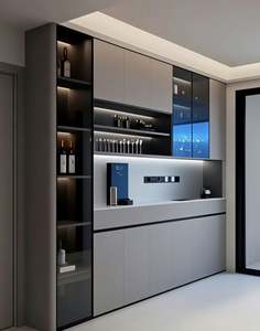 Armoire de rangement en bois moderne et durable, sur mesure pour salle à manger, bar à domicile, cuisine, salon et hôtel - Product Image 1