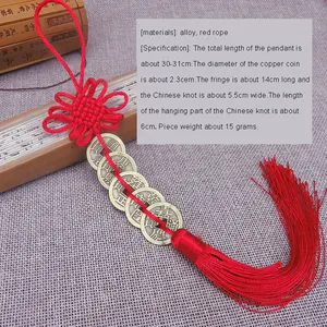Fabrika fiyat çin paralar Feng Shui çin düğüm 5 türleri İmparator Qing para seti kolye özel eski para Charm