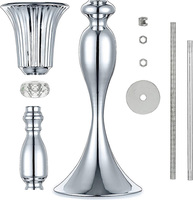 NOUVEAU Vase Doré pour Centres de Table de Mariage, Vase Trompette en Métal à Fleur avec Perles de Cristal, Grands Vases à Fleurs pour Décoration de Table et de Fête