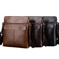 Sac à main pour homme MELI en cuir PU imperméable, style urbain simple, sacoche d'affaires à bandoulière de 7 pouces