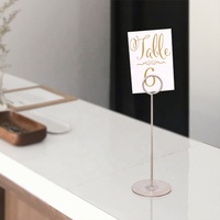 Support de carte de table en acier inoxydable pour hôtel, restaurant, mariage