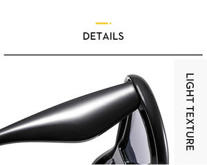 نظارات أمان عصرية جديدة ظلال للنساء نظارات شمس للرجال مضحكة ملونة كبيرة الحجم نظارات شمسية بإطار سميك - Product Image 5