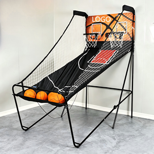 Machine de tir au <span class=keywords><strong>basket</strong></span> électronique double pour intérieur, avec système de notation automatique et pliable - Product Image 1