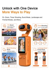 Cámara de Bolsillo A30 4K HD CMOS con Pantalla de 1.9 Pulgadas, Gran Angular de 180 Grados, Enfoque Automático Rápido, Resistente al Agua IP67, Grabación de Video, 32GB - Product Image 4