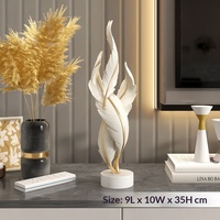 Luxuriöse Feder-Kunstornamente Hochwertiges Design Minimalistisches Modernes Design Halbhandgefertigte Dekorationen für Wohnzimmer Eingangsbereich TV-Schrank