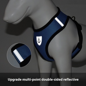 Harnais et laisse pour chien réglable, harnais pour chat, harnais de luxe de qualité supérieure, réfléchissant, respirant, simple, rembourré, harnais pour petit chien, polyester durable - Product Image 5
