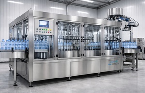 Máquina de llenado de líquidos semiautomática para agua mineral de 40 BPM, cuerpo de acero inoxidable 304, para botellas de 200 ml a 2 litros, de 1000 a 12000 BPH. - Product Image 4