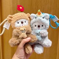 Kreativer und Niedlicher Handgenähter Plüsch-Otter Kopfband-Anhänger Schlüsselanhänger Cartoon Seeotter Taschenanhänger Paar-Geschenk