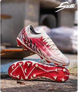 Chaussures de football TPU à crampons FG anti-torsion pour <span class=keywords><strong>terrain</strong></span> naturel, respirantes, en <span class=keywords><strong>synthétique</strong></span> et textile, pour entraînement extérieur, personnalisables OEM - Product Image 1
