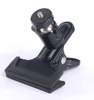 Abrazadera de resorte multifunción con mini cabeza de bola giratoria 360 con tornillo estándar de 1/4 "para cámara deportiva, luces LED, flash