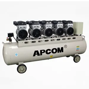 Apcom EX1500 * 5-230L 7.5 Kw Olievrije Luchtcompressor Zuiger 7.5kw Met 230 Liter Air Tank