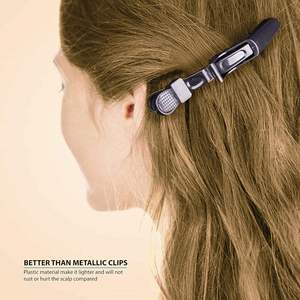 Custom Logo Plastic Alligator <b>Hair</b> <b>Clips</b> Salon Hairdressing <b>Clips</b> Black Styling <b>Sectioning</b> <b>Hair</b> <b>Clips</b> - Product Image 3