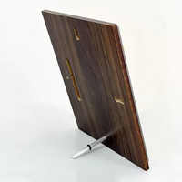 Plaque de certificat en bois gravée sur mesure avec support fixe et plaque dorée pour souvenirs d'honneur de compétition MH-W17