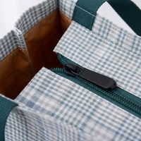 Sac fourre-tout imperméable à motif floral écossais, capacité moyenne, doublure TC, taille personnalisée pour les trajets quotidiens et les repas