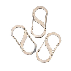 คาราไบเนอร์รูปตัว S ทำจากสแตนเลส 304 พร้อมตัวล็อค สำหรับเชื่อมต่อเต็นท์และคลิปหนีบกุญแจ - Product Image 4