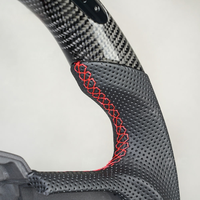 Nouveau volant de direction en fibre de carbone véritable LED tendance pour Audi A5 A4 A3 A6 B8 Q5 Q7 Style sport Volant de direction de voiture Couleur personnalisée