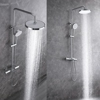 Mitigeur mural de salle de bain moderne chromé ZY-S01C, ensemble bain-douche avec pommeau de douche pluie, cascade en laiton, style moderne
