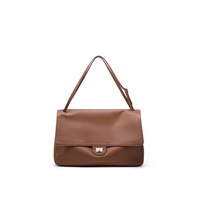 Sac fourre-tout polyvalent en cuir pleine fleur pour femme, style décontracté à porter à l'épaule/au bras/en main, grande capacité