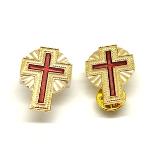 Maçonnique Franc-Maçon Chevaliers Templiers Maltais Croix broche Ordre de Malte croix rouge broche - Product Image 2