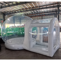 Carpa Inflable de 3m con Túnel, Carpa Burbuja Inflable Transparente para Bodas y Fiestas