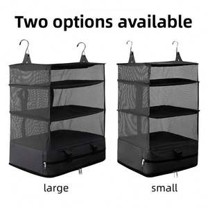Bolsa Organizadora de Equipaje Plegable al por Mayor, Bolsa de Almacenamiento Portátil para Ropa Interior, Zapatos, Bolsa de Viaje Colgante de 3 Capas - Product Image 2