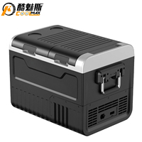 T30 Serie 45L 55L 65L Tragbarer Auto-Kühlschrank Doppelzone 12V 24V -20 ℃ ~20 ℃   DC-Kompressor-Autokühlschrank mit Adapter für Camping
