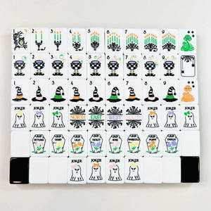 Luxury Halloween American Mahjong Tile Set 160 Pieces 2-Layered Acrylic Carving <strong>Hocus</strong>-<strong>Pocus</strong> Design Portable Casino Gambling <strong>Game</strong> - Product Image 1