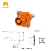 Vente directe d'usine 250A IP 67 fils connecteurs étanches connecteur de batterie de stockage d'énergie connecteur de prise de câble d'alimentation étanche