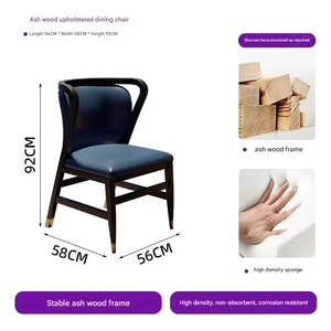 Modern Minimalist Steel Frame Upholstered <b>Dining</b> <b>Chair</b> with Microfiber Fabric for Home and Restaurant Use - Product Image 2