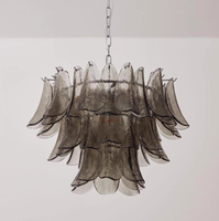 Lustre en verre de Murano de style français, luxe léger, pour salon, salle à manger, chambre d'hôtel