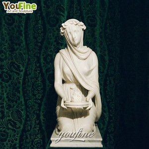 Statue de Rebecca voilée en <span class=keywords><strong>marbre</strong></span> de haute qualité pour musée - Product Image 6