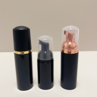 Noir Bas quantité minimale de commande Couleur Personnalisée Noir Shampooing Moussant Bouteille Lash Shampooing Avec Brosse